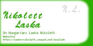 nikolett laska business card
